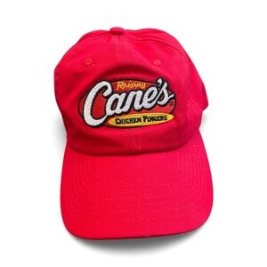 Raising Cane’s Chicken Fingers Hat Red Baseball Cap Embroidered Logo Unisex
